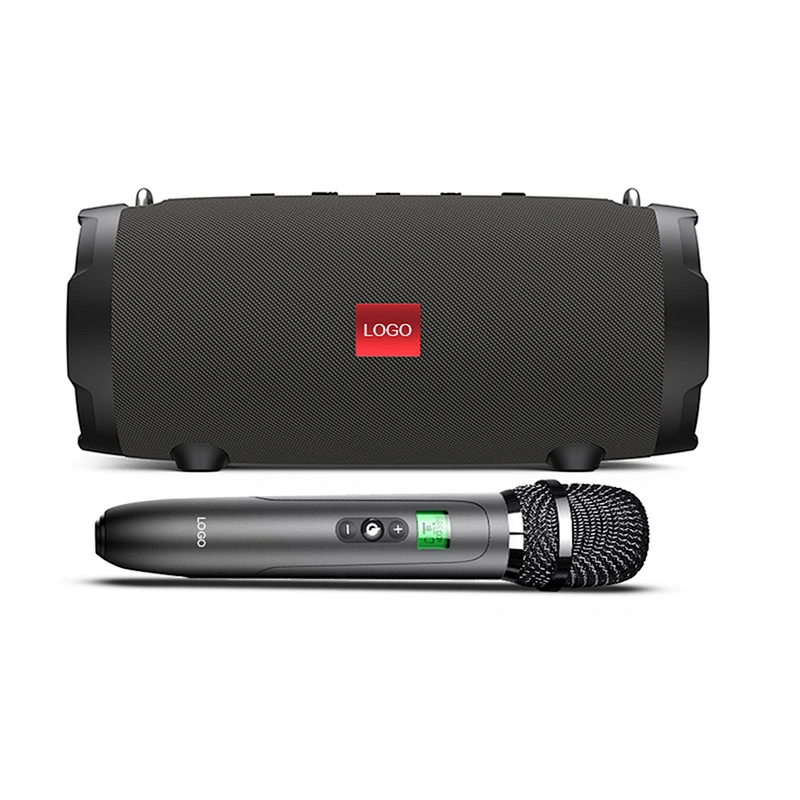 Mini UHF 40W Output Power IPX5 Waterproof 4400mAh Rechargeable Bluetooth Hi-Fi Speaker with UHF Wireless Karaoke Microphone