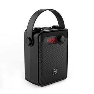 25W High-Power Sound Box with UHF Microphone 4 Inch Magnetic Loudspeaker Portable Digital Mini Bluetooth Speaker