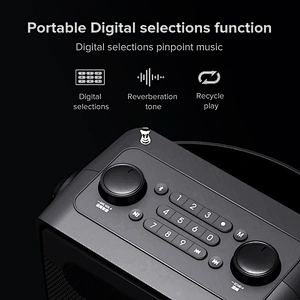 25W High-Power Sound Box with UHF Microphone 4 Inch Magnetic Loudspeaker Portable Digital Mini Bluetooth Speaker