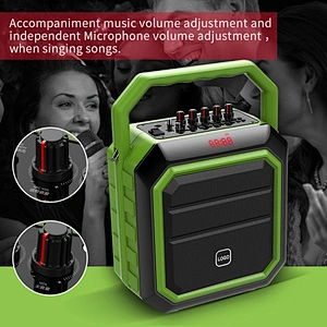 Best True Wireless Stereo Home Threater Speaker with UHF Microphone 4000mAh Rechargeablue Sound Box BT Speaker