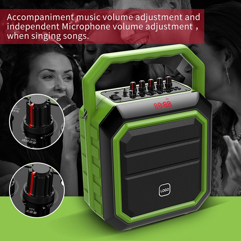 Best True Wireless Stereo Home Threater Speaker with UHF Microphone 4000mAh Rechargeablue Sound Box BT Speaker