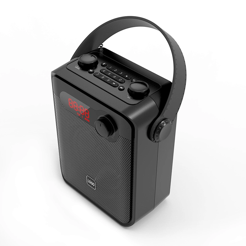 25W High-Power Sound Box with UHF Microphone 4 Inch Magnetic Loudspeaker Portable Digital Mini Bluetooth Speaker