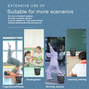 Light Weight Mini Portable Loudspeaker PA System Set with UHF Microphone Big Power Home Karaoke Speaker