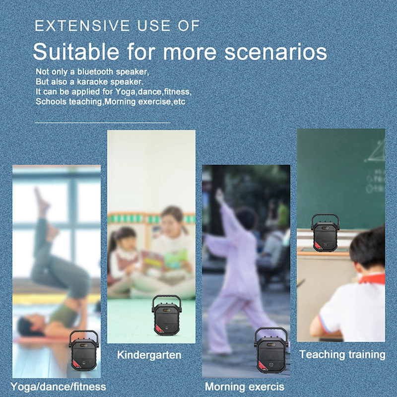 Light Weight Mini Portable Loudspeaker PA System Set with UHF Microphone Big Power Home Karaoke Speaker