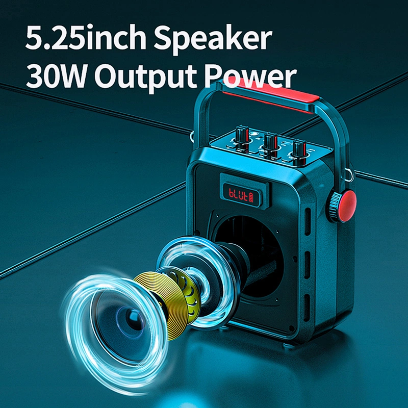 H1 Plus 30W Big Power UHF Wireless Speaker with Handheld Karaoke Microphone Rechargeable PA System Best Portable Speakers