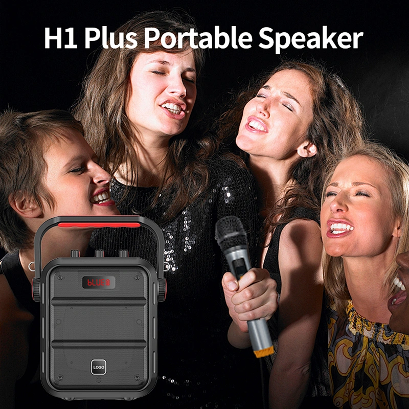 H1 Plus 30W Big Power UHF Wireless Speaker with Handheld Karaoke Microphone Rechargeable PA System Best Portable Speakers