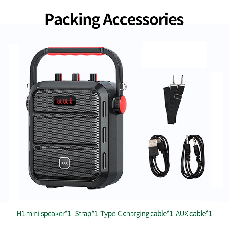 H1 Mini Best 25W Portable Loudspeaker with 4 Inch Speaker FM Radio TF Card Function Outdoor Bluetooth Speaker