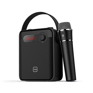 25W High-Power Sound Box with UHF Microphone 4 Inch Magnetic Loudspeaker Portable Digital Mini Bluetooth Speaker