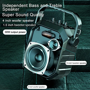 Light Weight Mini Portable Loudspeaker PA System Set with UHF Microphone Big Power Home Karaoke Speaker