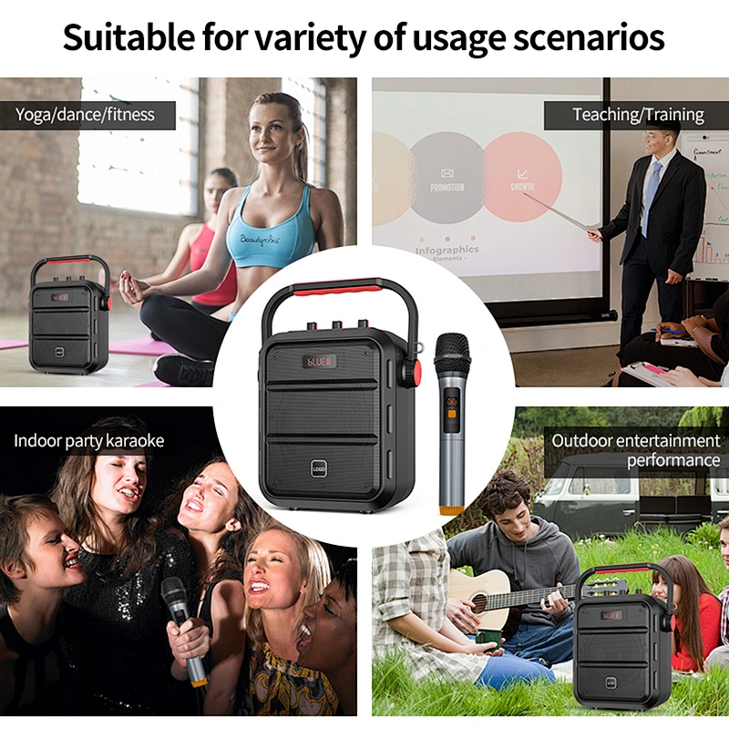 H1 Plus 30W Big Power UHF Wireless Speaker with Handheld Karaoke Microphone Rechargeable PA System Best Portable Speakers