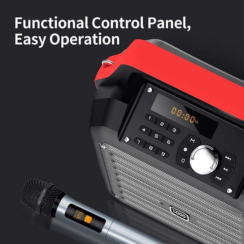 Multi-function Bluetooth Speaker for Teaching Meeting Rechargeable Portable Karaoke Speaker with Mic Acoustic Speakers