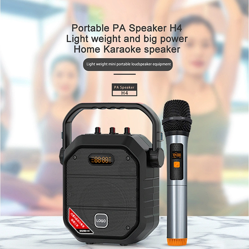 Light Weight Mini Portable Loudspeaker PA System Set with UHF Microphone Big Power Home Karaoke Speaker