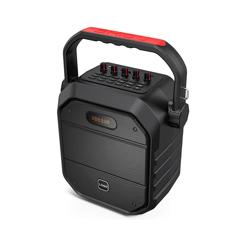 40W Big Power 5.25 Inch Full Range Speaker with Hand-held Microphone UHF Wireless Acoustic Bluetooth 5.0 Speakers for Party