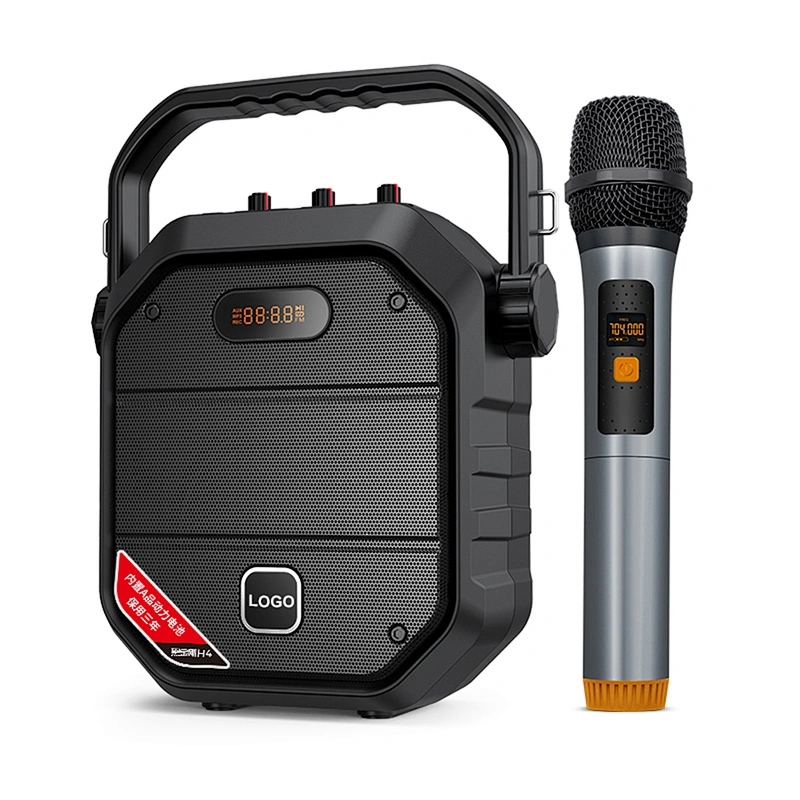 Light Weight Mini Portable Loudspeaker PA System Set with UHF Microphone Big Power Home Karaoke Speaker