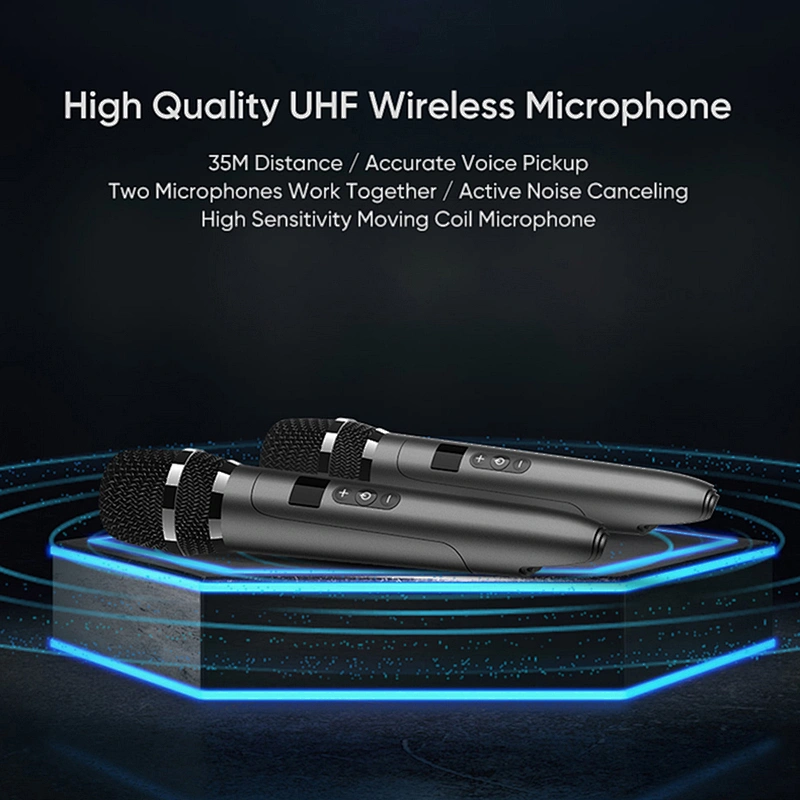 Portable 150W Big Sound Optical input 10000Mah Battery Home Audio Karaoke Speaker with Wireless Microphone