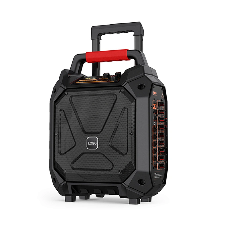 Big Power 120W Original Sound UHF High frequency Wireless PA Technology Karaoke Speaker Trolley Wheels Outdoor Speaker