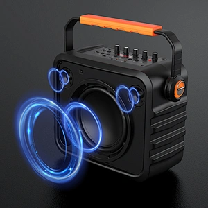 120 Watts Powerful Musical Instrument Speaker Set Professional 8 Inch Bluetooth PA Speaker With Microphone