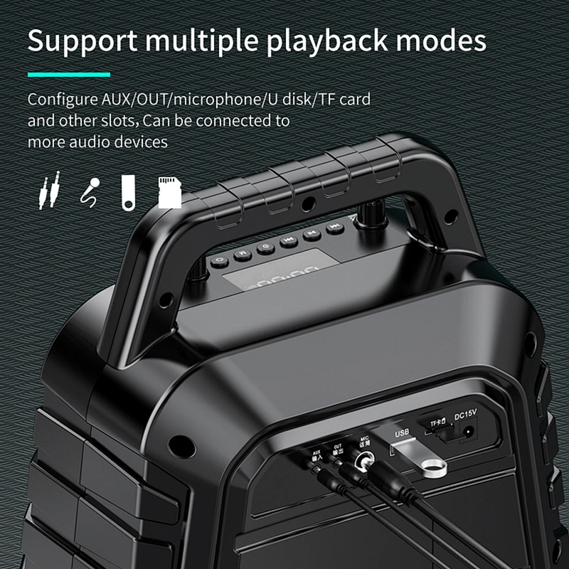 60W Professional ECHO Sound Portable PA Speaker Wireless Microphone Bluetooth Voice Amplifier for Teacher Meeting