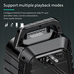 Rechargeable 40w Powerful Outdoor Bluetooth Speaker System With Microphone UHF Wireless Portable Karaoke Speaker