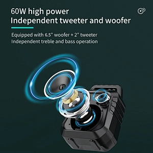 60W Professional ECHO Sound Portable PA Speaker Wireless Microphone Bluetooth Voice Amplifier for Teacher Meeting