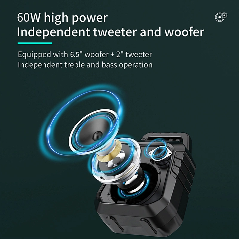60W Professional ECHO Sound Portable PA Speaker Wireless Microphone Bluetooth Voice Amplifier for Teacher Meeting