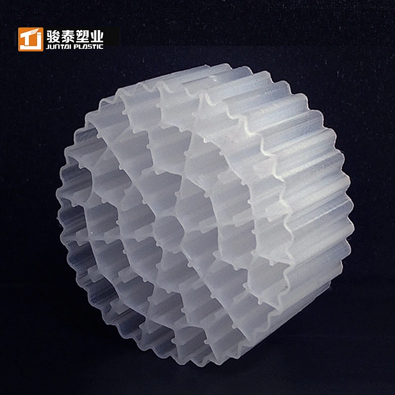 Newly and efficient hdpe mbbr37 juntai patent media mbbr bio filter media watertreatment plant
