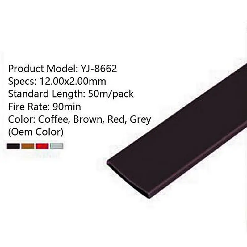 Customized fire proof door retardant rubber intumescent fire seal strips