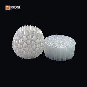 Newly and efficient hdpe mbbr37 juntai patent media mbbr bio filter media watertreatment plant