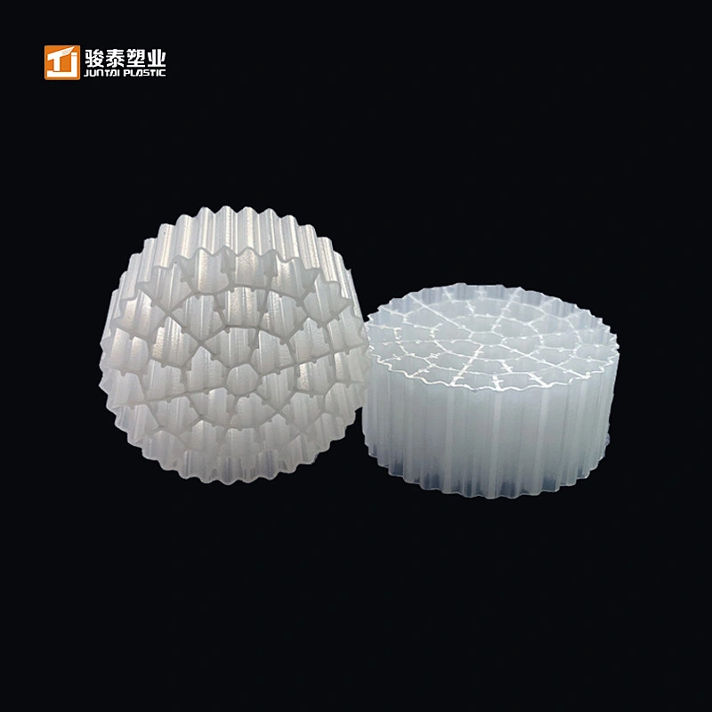 Newly and efficient hdpe mbbr37 juntai patent media mbbr bio filter media watertreatment plant