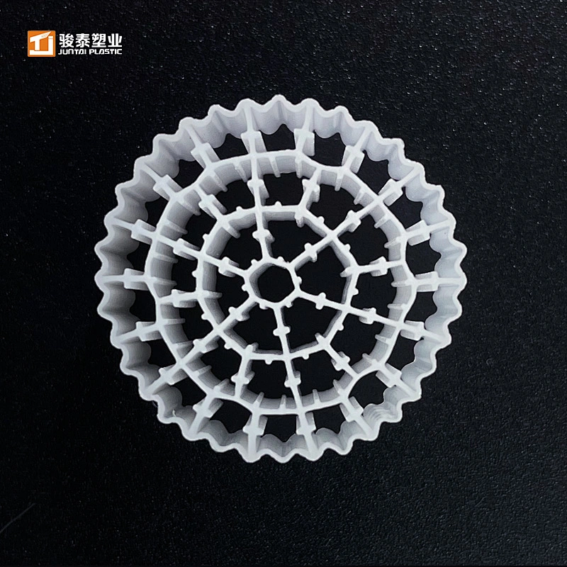 Newly and efficient hdpe mbbr37 juntai patent media mbbr bio filter media watertreatment plant