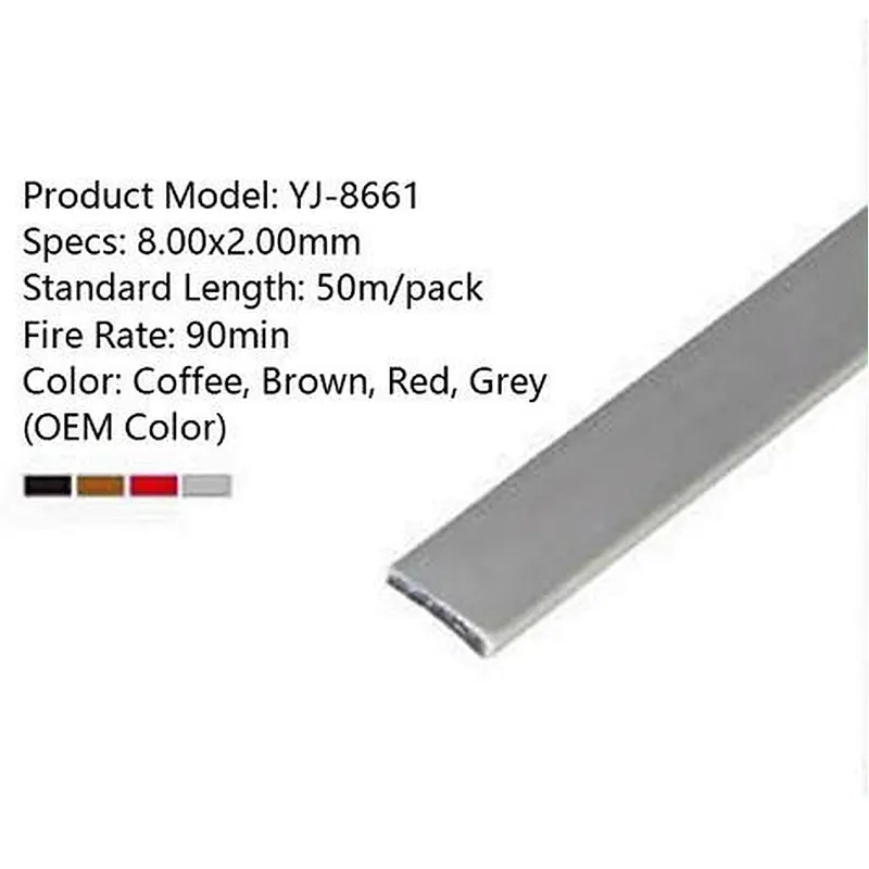 Gasket fire rated rubber intumescent fireproof seal strips
