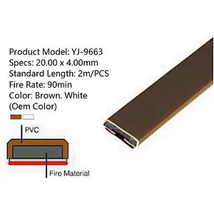 Special fire sealing rated strip for doors with certificate