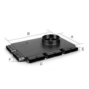 Right Angle Wall Mounted Air Ventilation ABS Flat Pipe