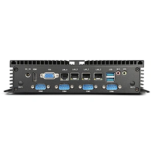 Bestview 8GB RAM 128GB SSD 4xLAN Mini Fanless desktop PC with Intel Celeron Dual Core CPU industrial pc