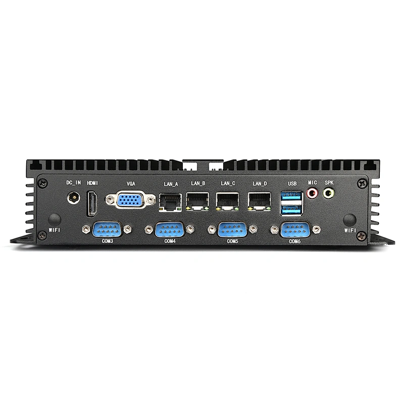 Bestview 8GB RAM 128GB SSD 4xLAN Mini Fanless desktop PC with Intel Celeron Dual Core CPU industrial pc