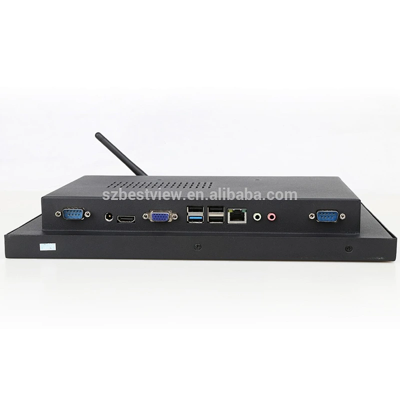 12 inch ODM OEM industrial resistive/Capacitive touch screen panel pc 1280x800 with 3 keys front control
