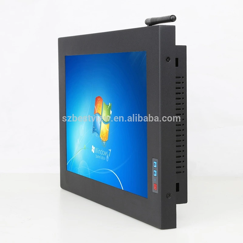 12 inch ODM OEM industrial resistive/Capacitive touch screen panel pc 1280x800 with 3 keys front control