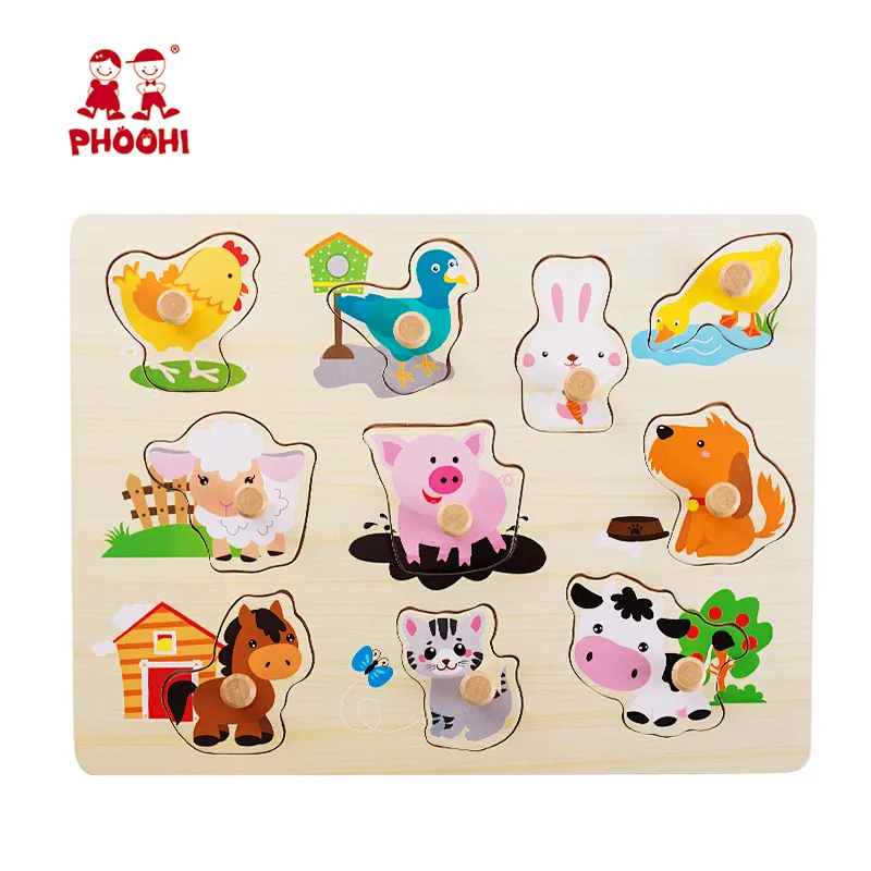 Farm Animals Peg Puzzle