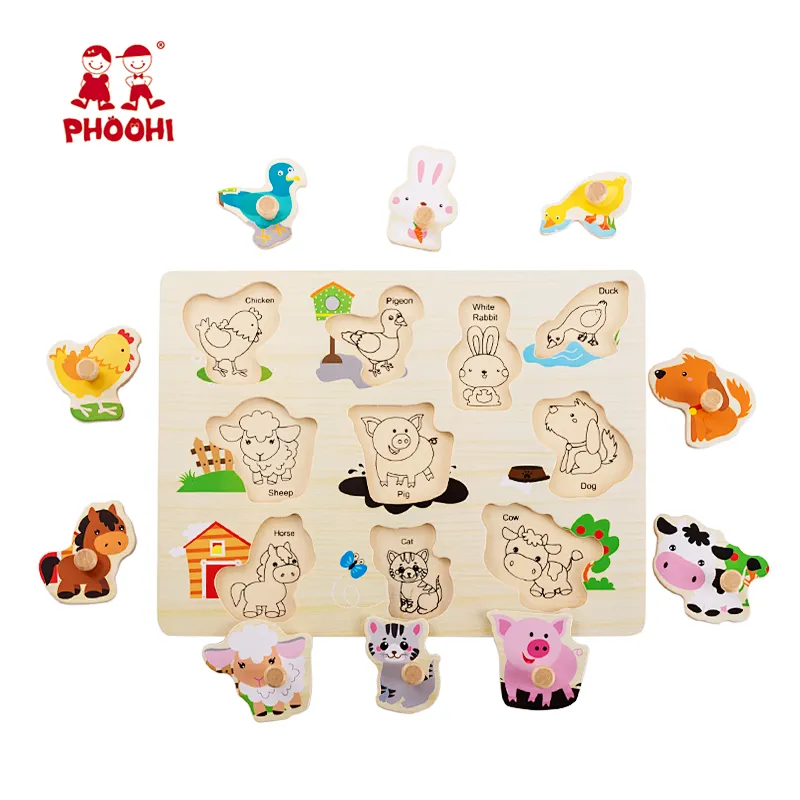 Farm Animals Peg Puzzle