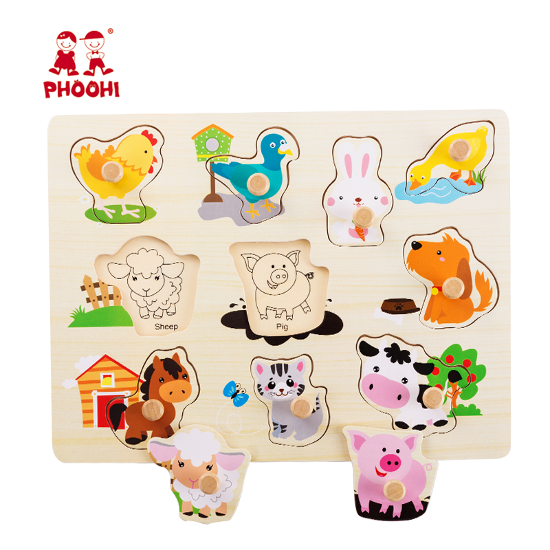 Farm Animals Peg Puzzle