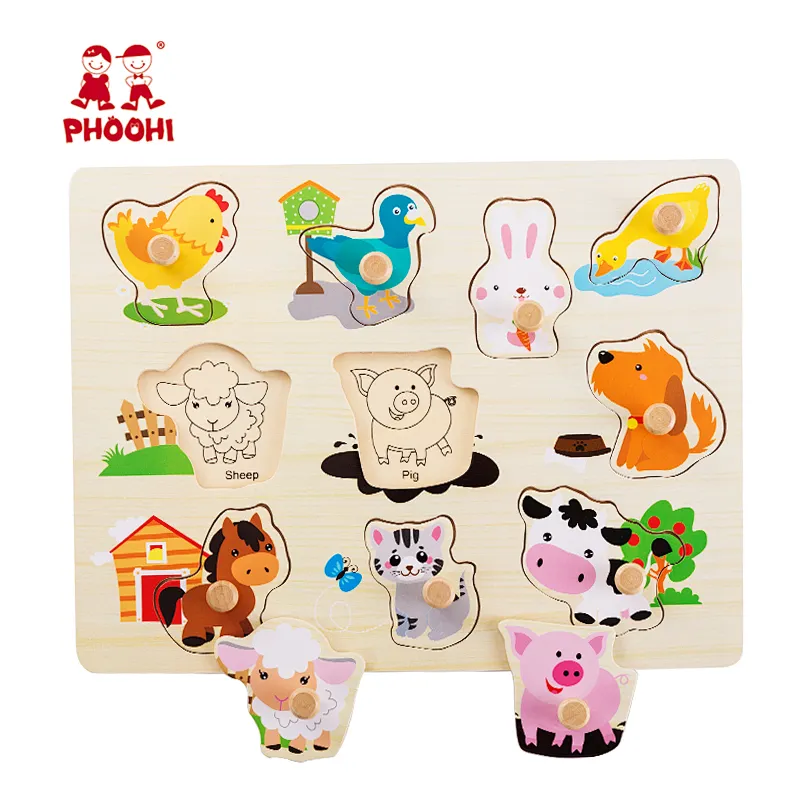 Farm Animals Peg Puzzle