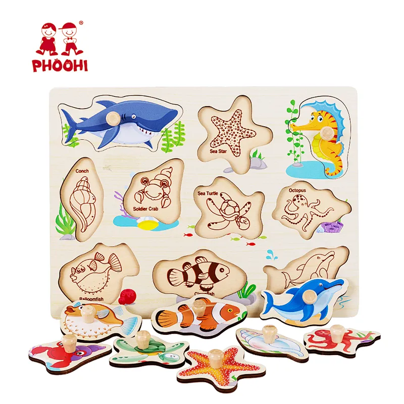 Sea Animals Peg Puzzle