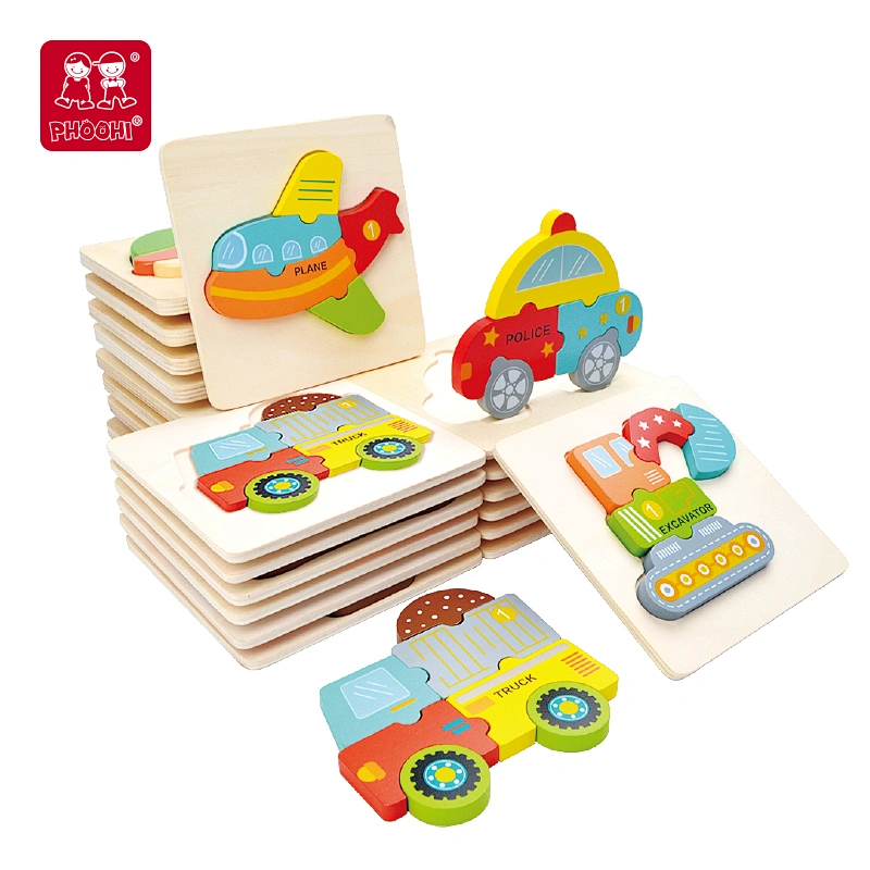Wooden Vehicles Puzzle Set