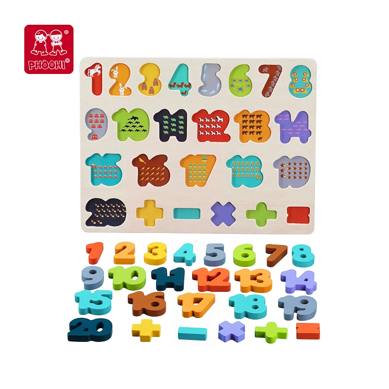 Wooden Numbers Puzzle.
