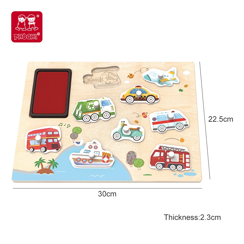 Vehicles Stamp & Puzzle