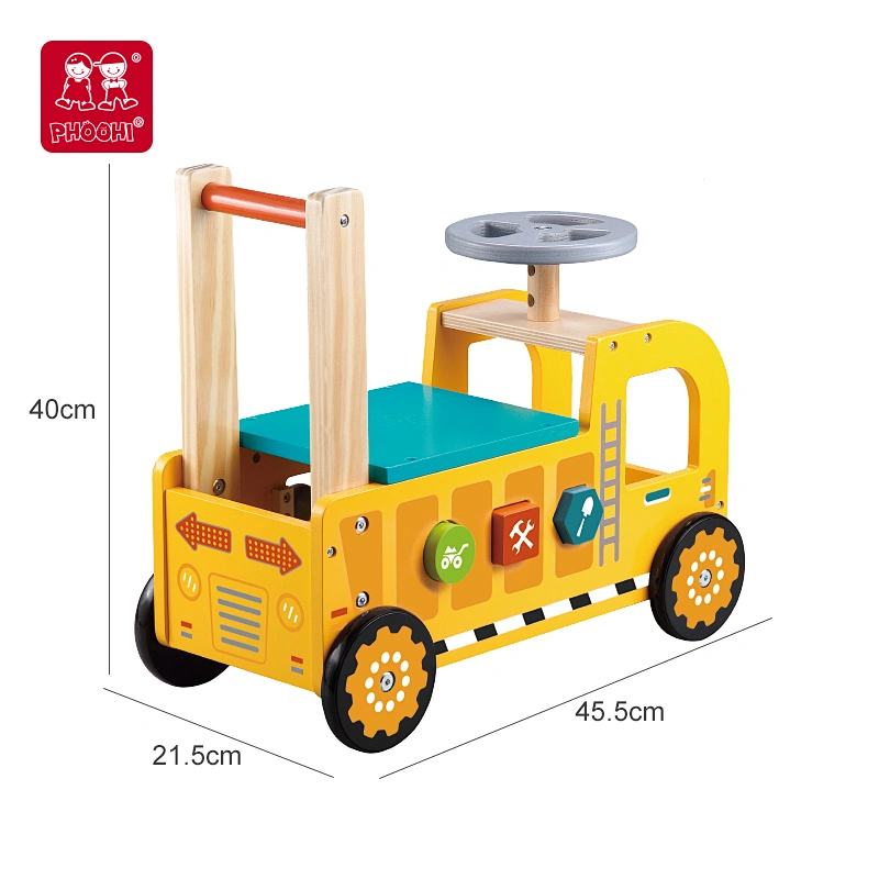 2021 New multifunction ride on truck toy educational learning activity children wooden baby walker toy for kids