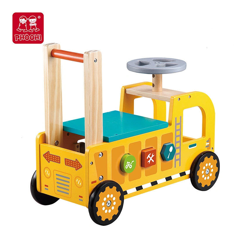 2021 New multifunction ride on truck toy educational learning activity children wooden baby walker toy for kids