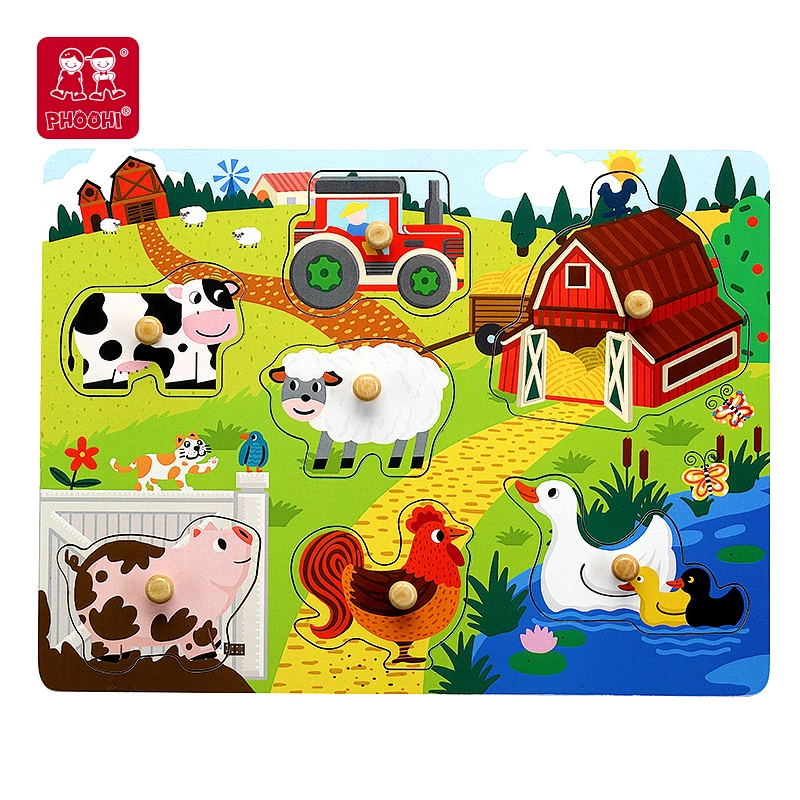 Farm Animals Peg Puzzle