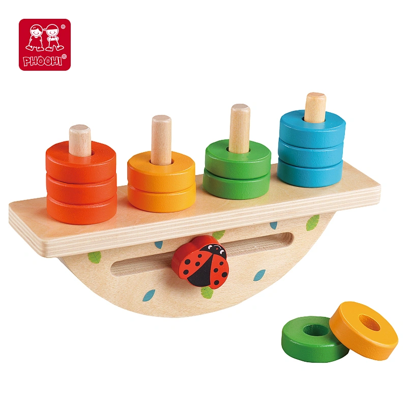 2021 New  stacker blocks baby children educational wooden  balance toy for kids