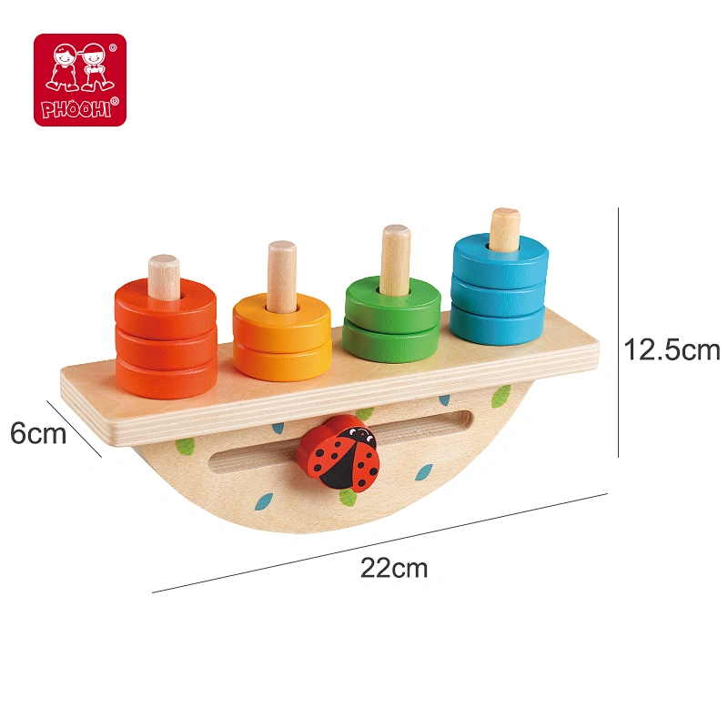 2021 New  stacker blocks baby children educational wooden  balance toy for kids